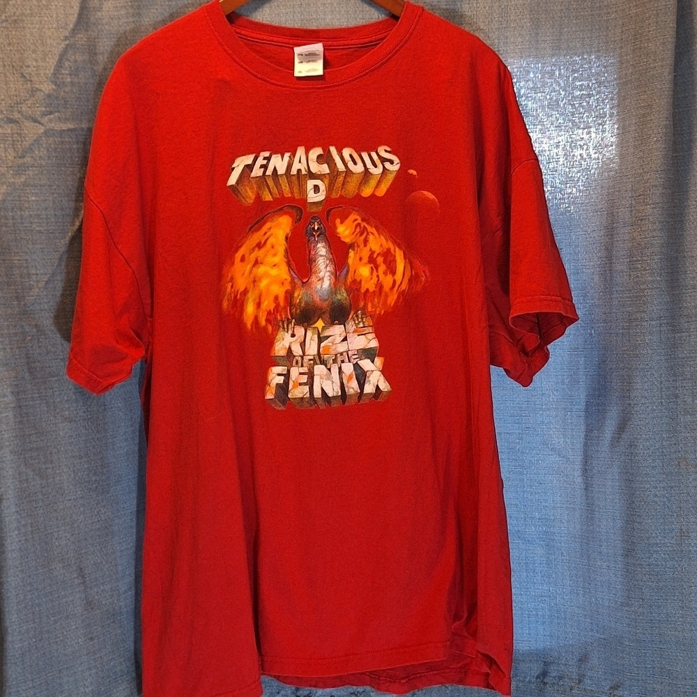Tenacious D Rise of the Fenix Red Graphic T-Shirt Fruit of the Loom 3XL